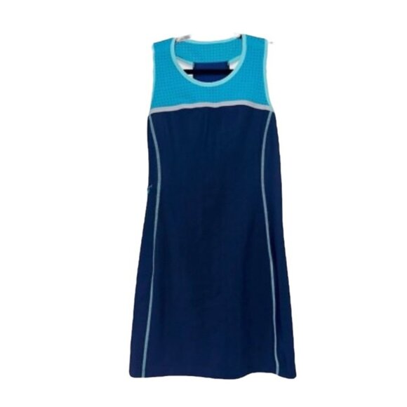 Title nine Twisted Sister Vented Color Block Athletic Dress Blue Size M Summer - Picture 1 of 14